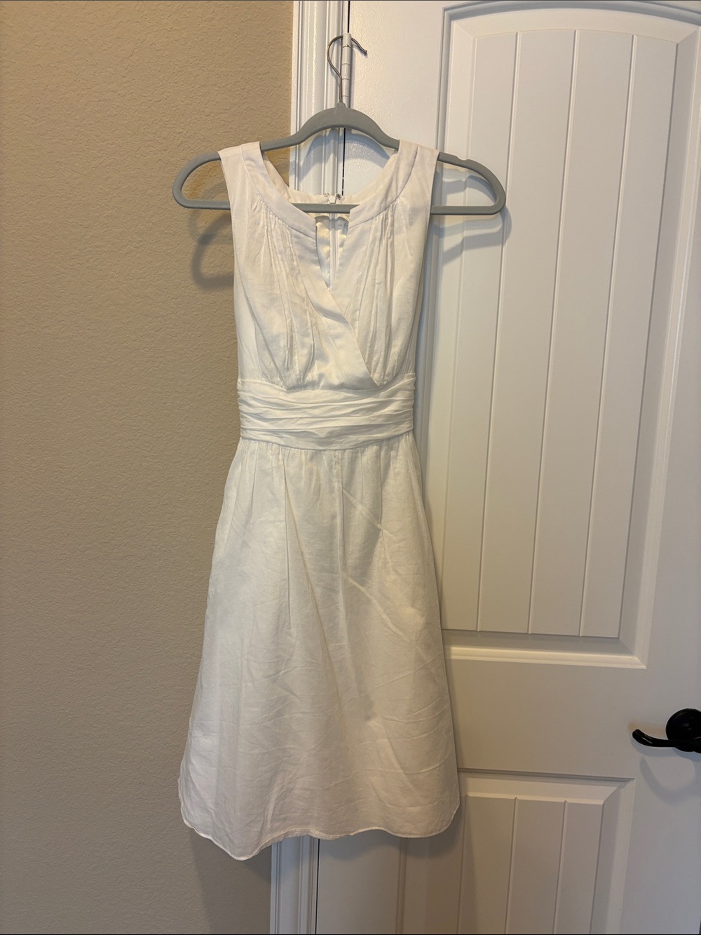 White House Black Market White Sleeveless Midi Dress